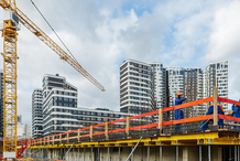 В новом квартале комплекса «Символ» начали монтировать надземные этажи