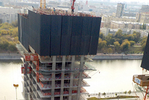 В небоскребах Capital Towers у «Москва-Сити» монолитные работы достигли 20 этажа