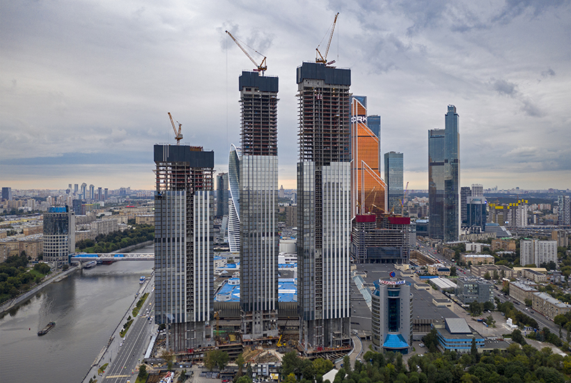 Небоскребы Capital Towers около «Москва-Сити» прошли отметку 250 метров